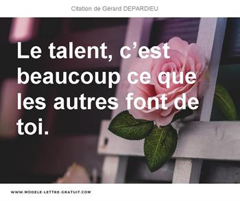 Citations Gérard DEPARDIEU