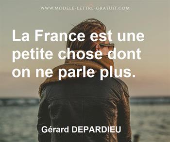 Citation de Gérard DEPARDIEU
