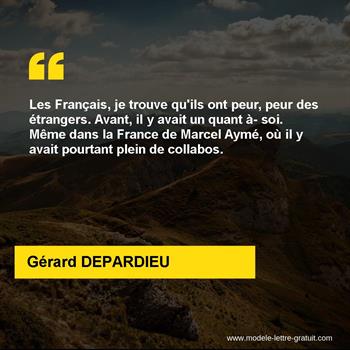 Citation de Gérard DEPARDIEU