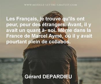 Citation de Gérard DEPARDIEU