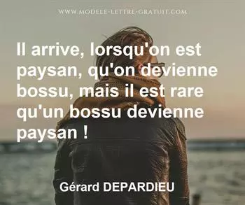 Citation de Gérard DEPARDIEU