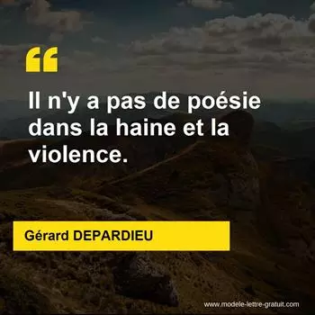Citation Gérard DEPARDIEU