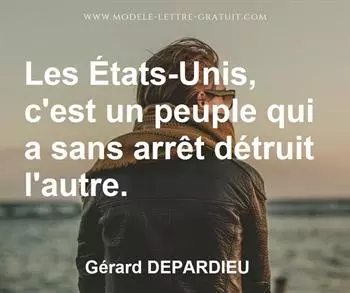 Citation de Gérard DEPARDIEU