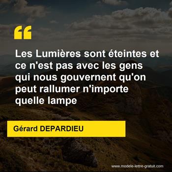 Citations Gérard DEPARDIEU