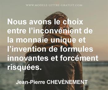 Citation de Jean-Pierre CHEVÈNEMENT