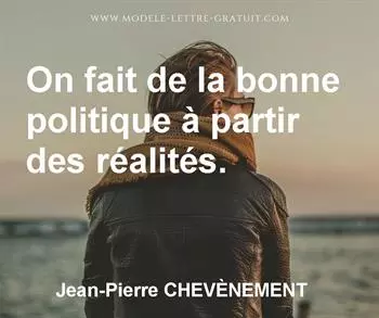 Citation de Jean-Pierre CHEVÈNEMENT