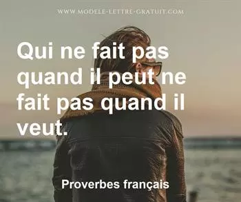 Citation de Proverbes français