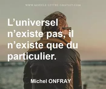 Citation de Michel ONFRAY