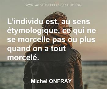 Citation de Michel ONFRAY