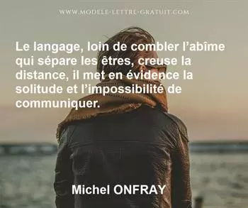 Citation de Michel ONFRAY