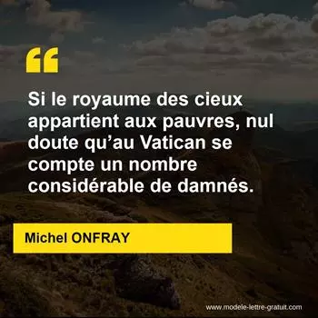 Citation Michel ONFRAY
