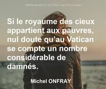 Citation de Michel ONFRAY