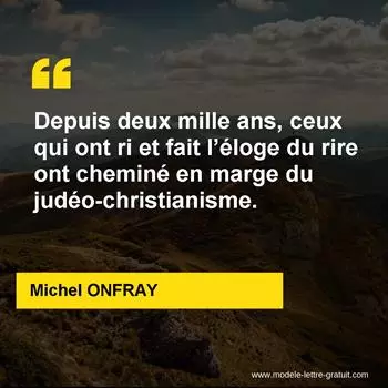 Citation Michel ONFRAY