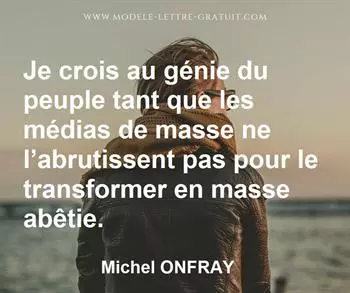 Citation de Michel ONFRAY