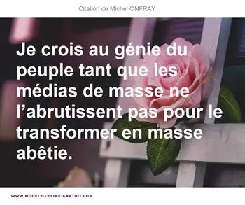 Citations Michel ONFRAY