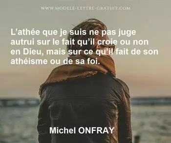 Citation de Michel ONFRAY