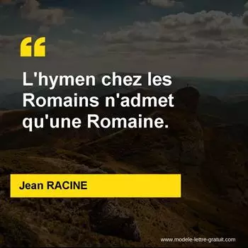 Citation Jean RACINE