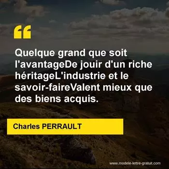 Citation Charles PERRAULT