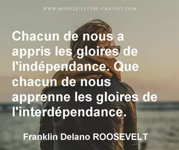 Citation de Franklin Delano ROOSEVELT