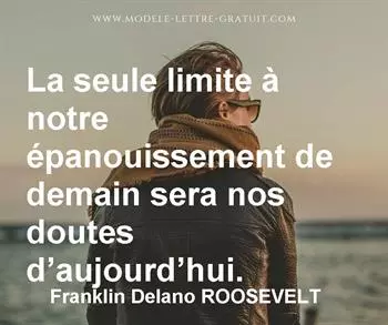 Citation de Franklin Delano ROOSEVELT