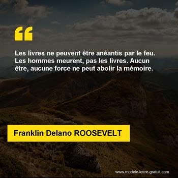 Citation de Franklin Delano ROOSEVELT