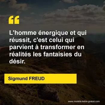 Citation Sigmund FREUD