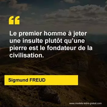 Citation Sigmund FREUD