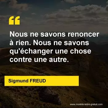 Citation Sigmund FREUD