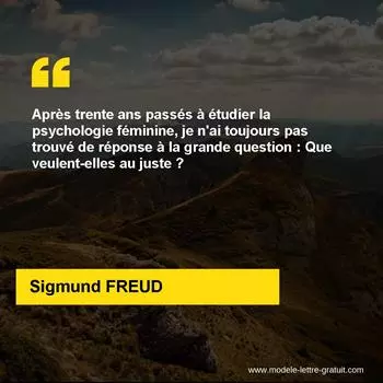 Citation Sigmund FREUD