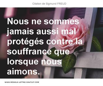 Citations Sigmund FREUD