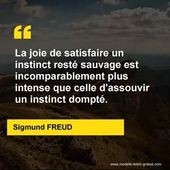 Citation Sigmund FREUD