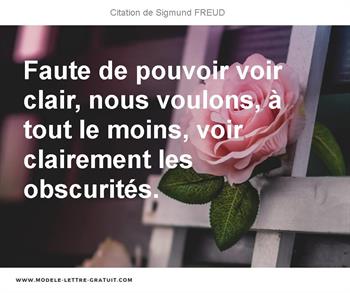 Citations Sigmund FREUD