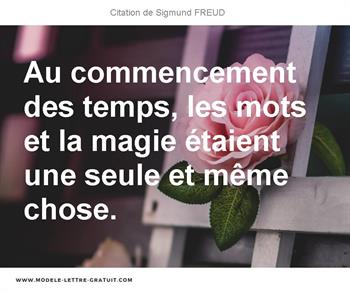 Citations Sigmund FREUD
