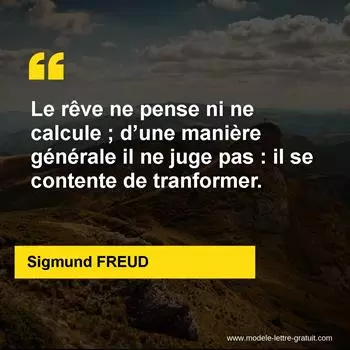 Citation Sigmund FREUD