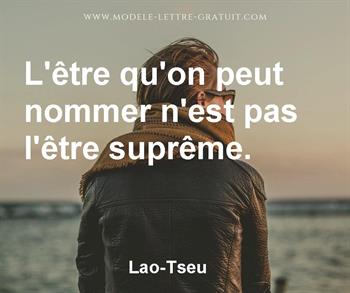 Citation de Lao-Tseu