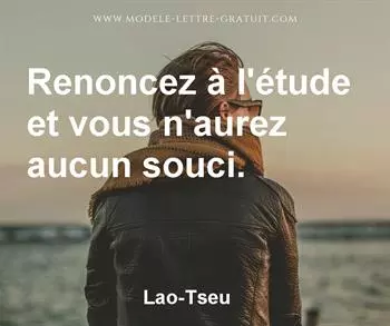 Citation de Lao-Tseu