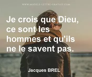 Citation de Jacques BREL