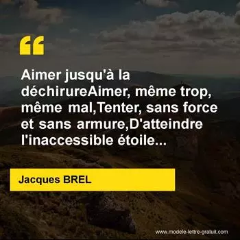 Citation Jacques BREL