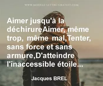 Citation de Jacques BREL