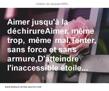 Citations Jacques BREL