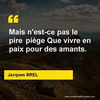 Citation Jacques BREL