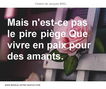 Citations Jacques BREL