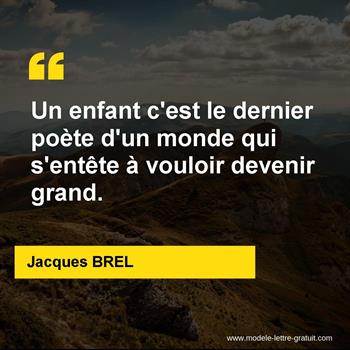 Citation de Jacques BREL