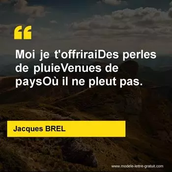 Citation Jacques BREL