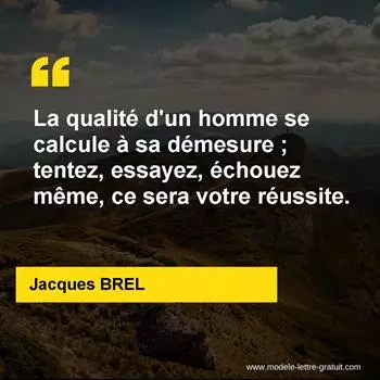 Citation Jacques BREL