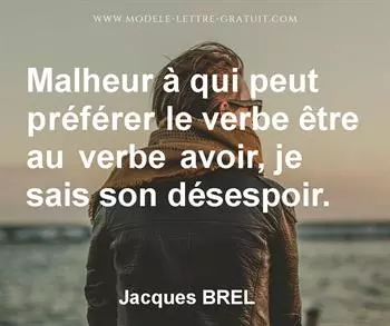 Citation de Jacques BREL