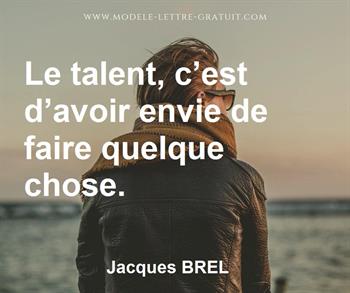 Citation de Jacques BREL