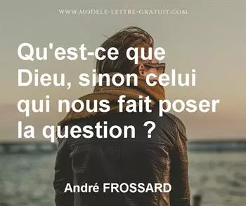 Citation de André FROSSARD