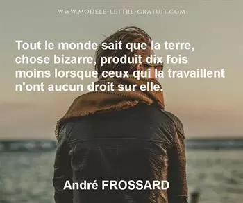 Citation de André FROSSARD
