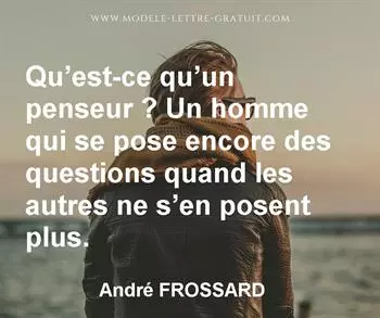 Citation de André FROSSARD
